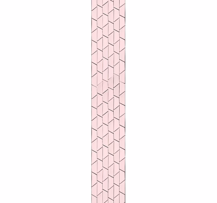 Kawaii style pink diagonal tile Wallpaper - TenStickers