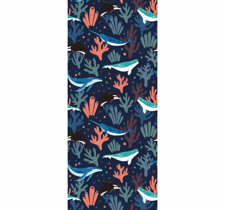 Underwater Scene fishes wallpaper - TenStickers