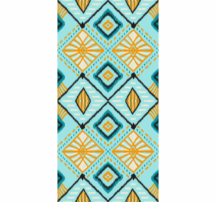 African geometric design square wallpaper - TenStickers
