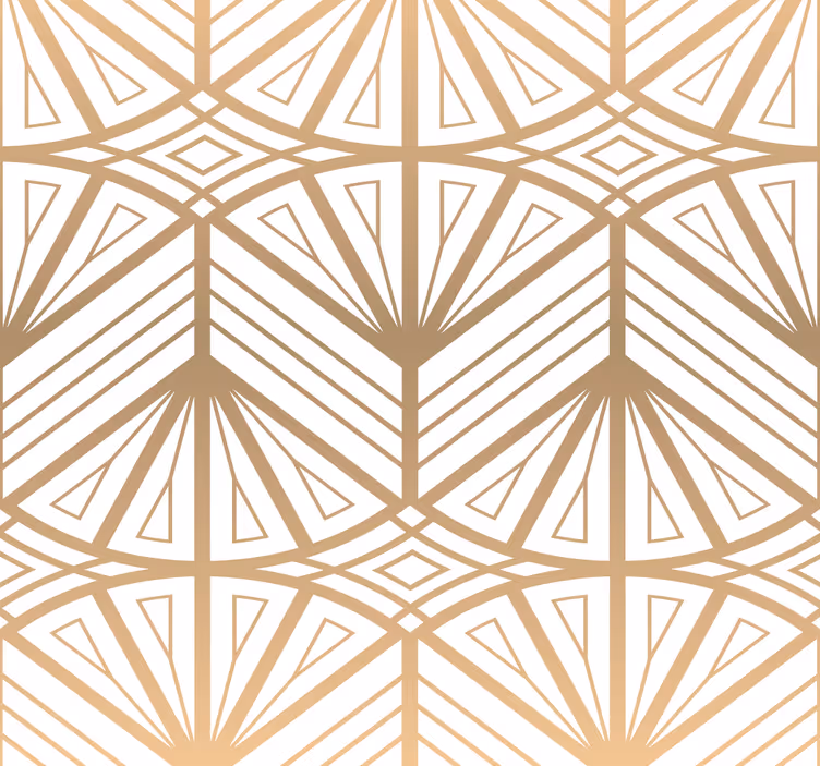 Gold gradient effect art pattern wallpaper - TenStickers
