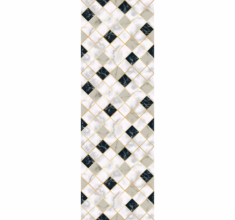 Elegant Diamond Pattern marble effect wallpaper - TenStickers
