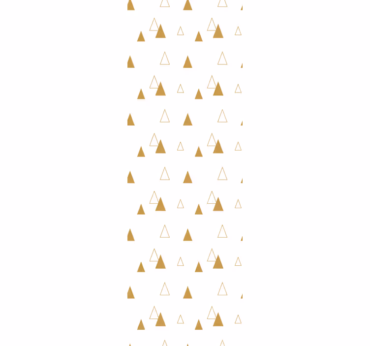 Triangles wallpaper with golden design - TenStickers