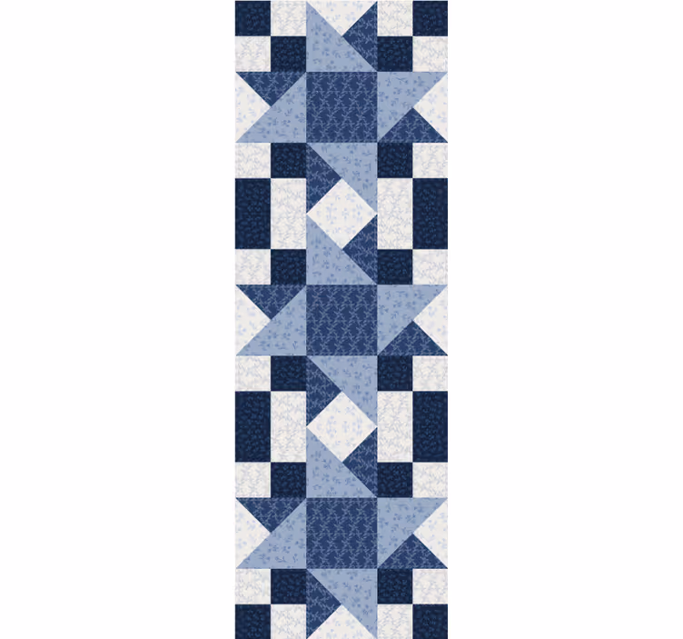 Blue Blocks Pattern goemetric wallpaper - TenStickers