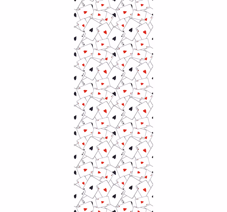 Playing Card Patterns lettering wallpaper - TenStickers