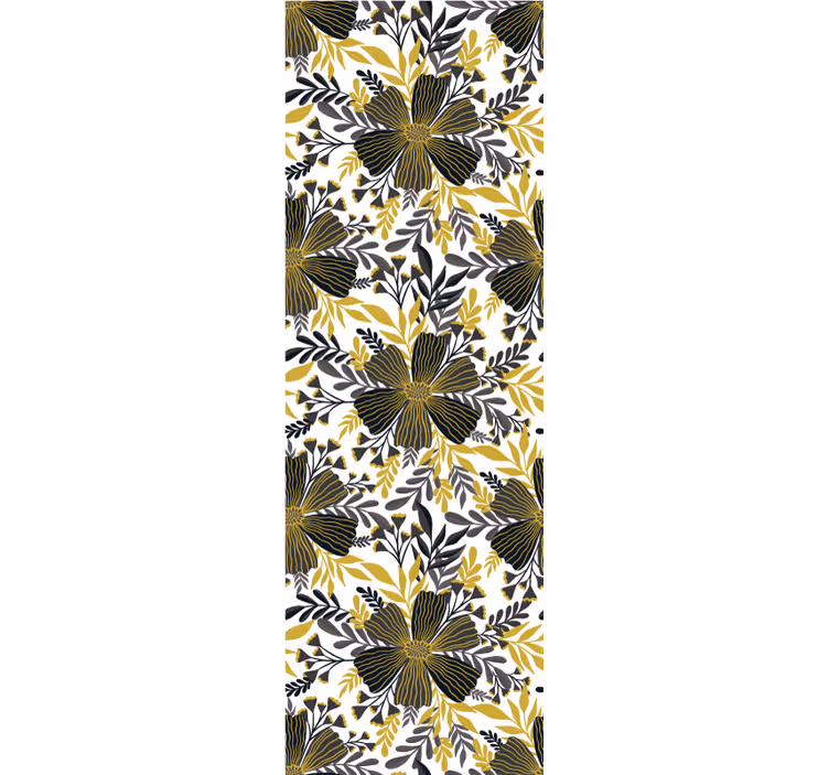 Botanical balance living area wallpaper - TenStickers