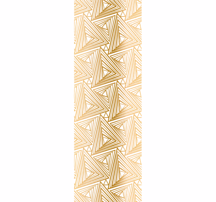 Golden pattern triangles wallpaper - TenStickers