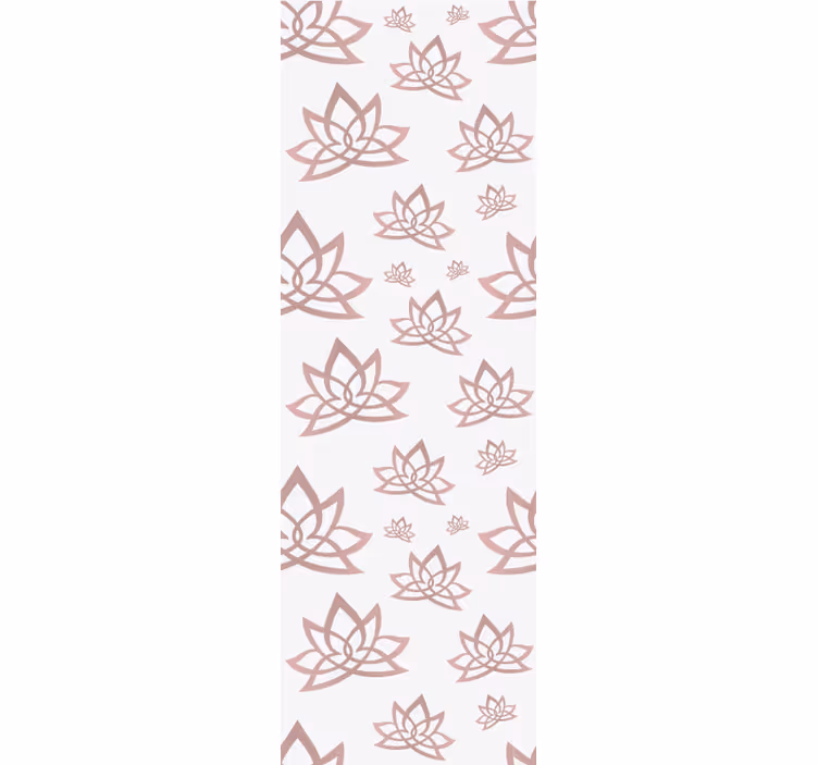 Lotus beige pattern floral wallpaper - TenStickers