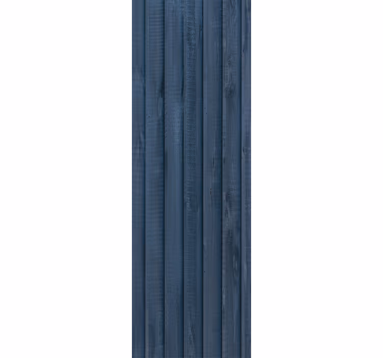 Raw wood style blue wooden planks wallpaper - TenStickers