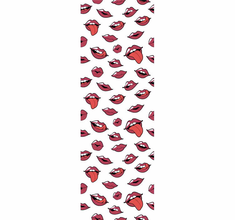 Expressive Lip Motifs custom wallpaper - TenStickers