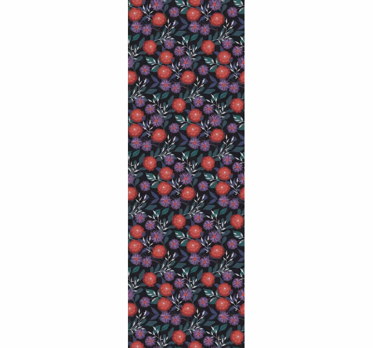 Berry burst motif flowers wallpaper - TenStickers