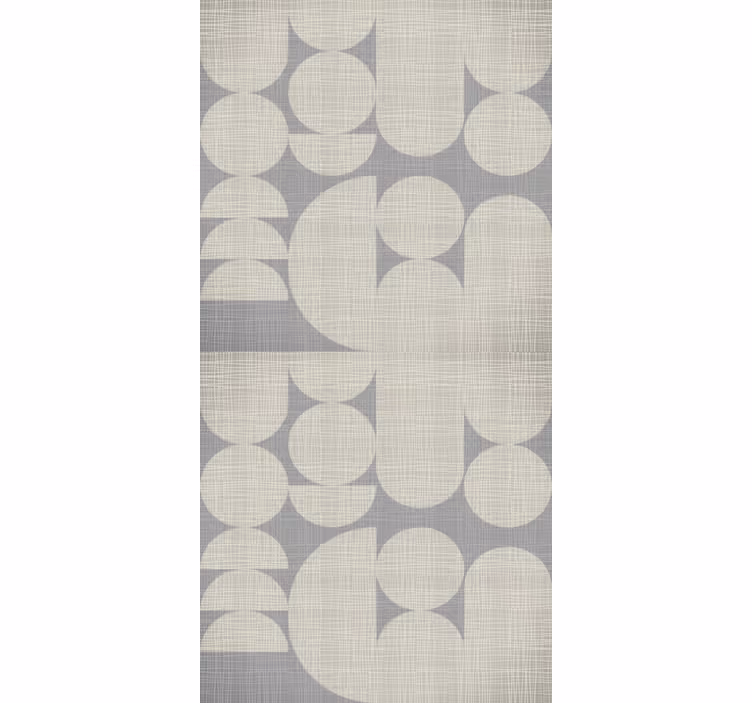 Scandinavian circle pattern Bedroom Wallpaper - TenStickers