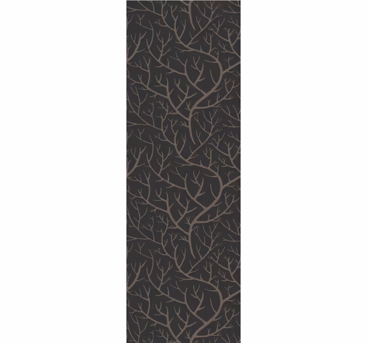 Scandinavian style night forest tree wallpaper - TenStickers
