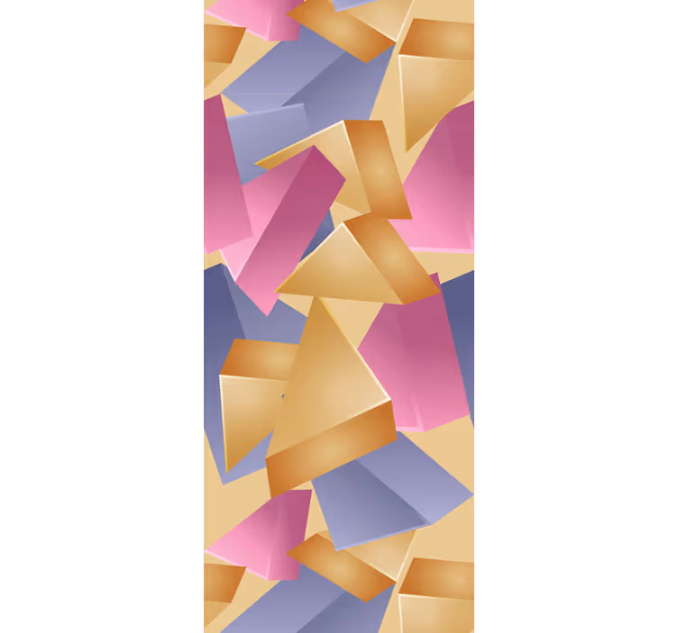 Abstract Shapes Arrangement wallpaper geometric - TenStickers