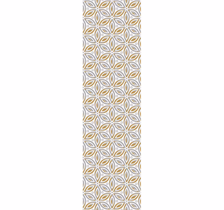 Patterned Floral Motif tile effect wallpaper - TenStickers