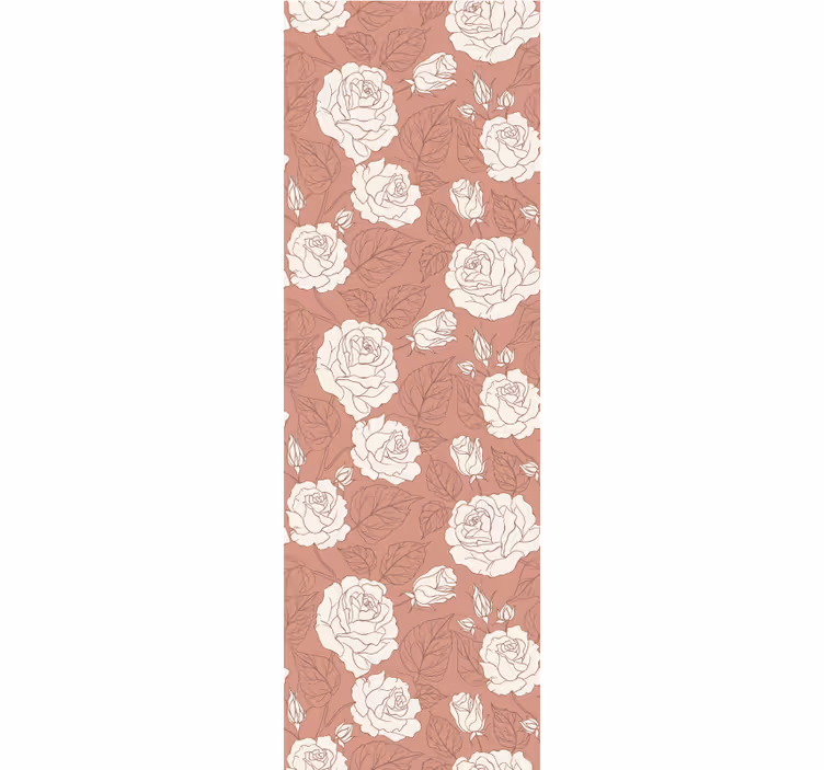 Rose petal pattern flowers wallpaper - TenStickers