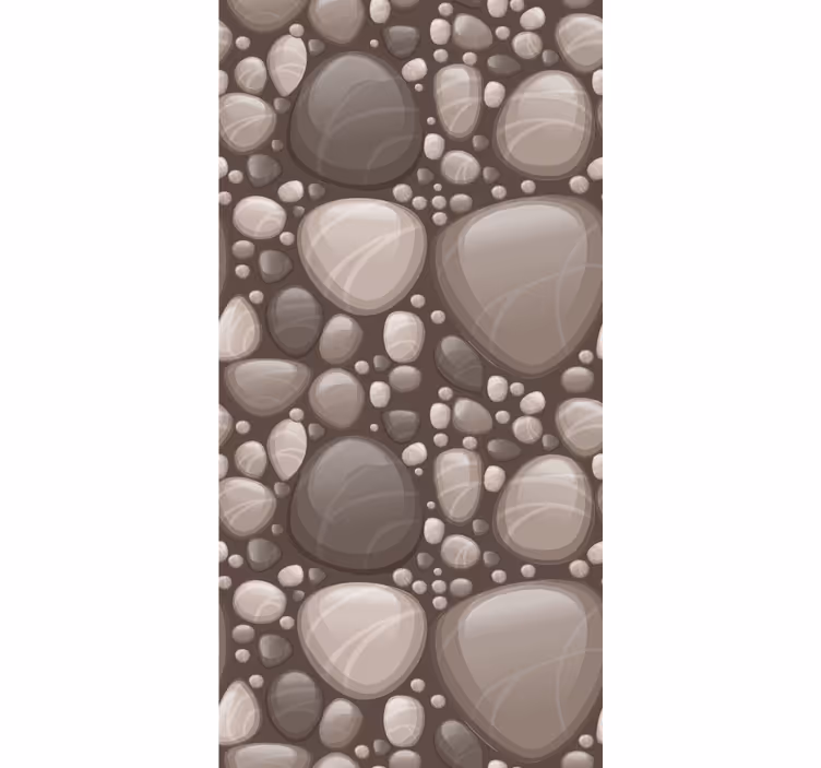 Smooth Pebble Arrangement stone effect wallpaper - TenStickers