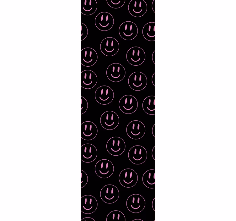 Smiley Face Pattern living area wallpaper - TenStickers