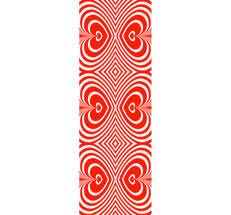 Heart Pattern Motif wallpaper geometric - TenStickers