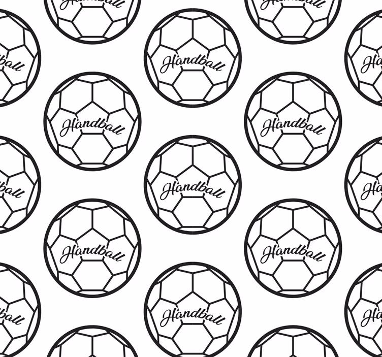 Handball pattern wallpaper teenage bedroom - TenStickers