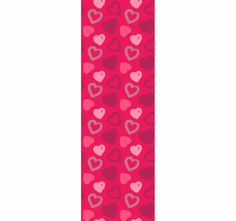 Fucsia Hearts Pink wallpaper - TenStickers