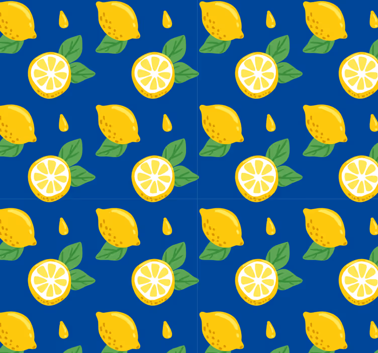 Citrus Pattern Design nature wallpaper - TenStickers