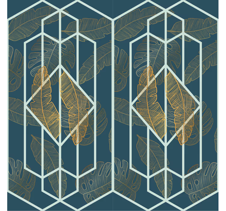 Tropical design goemetric wallpaper - TenStickers