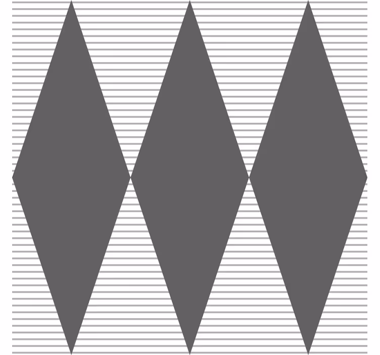 Grey diamond pattern goemetric wallpaper - TenStickers