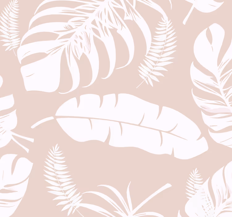 Banana leaves beige wallpaper - TenStickers