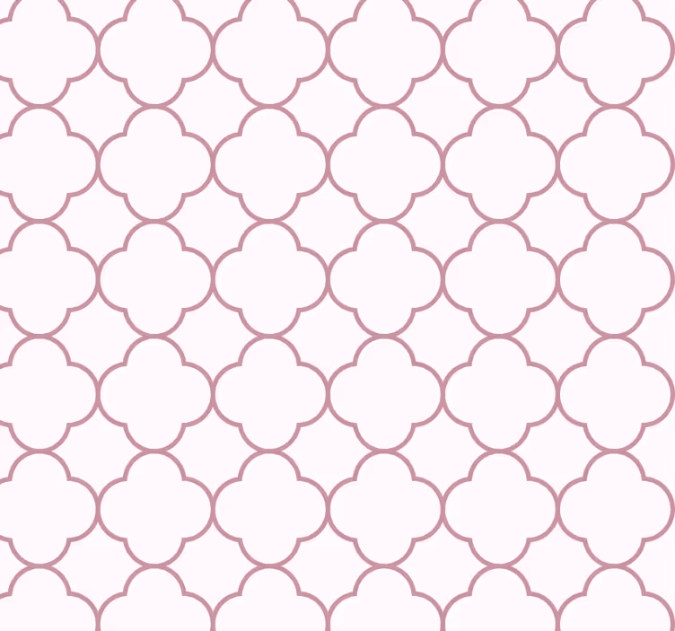 Geometric designs pink wallpaper - TenStickers