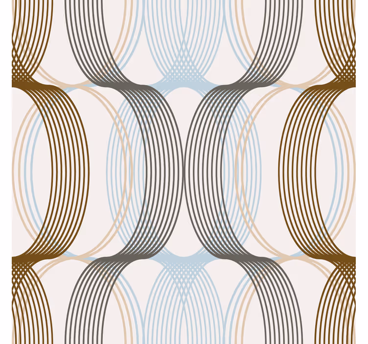 Oval lines contemporary wallpaper - TenStickers