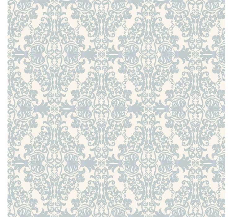 Green pattern baroque wallpaper - TenStickers