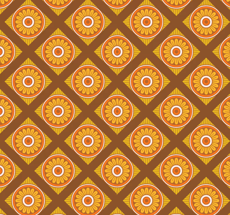 70's dots vertical stripes spotty wallpaper - TenStickers