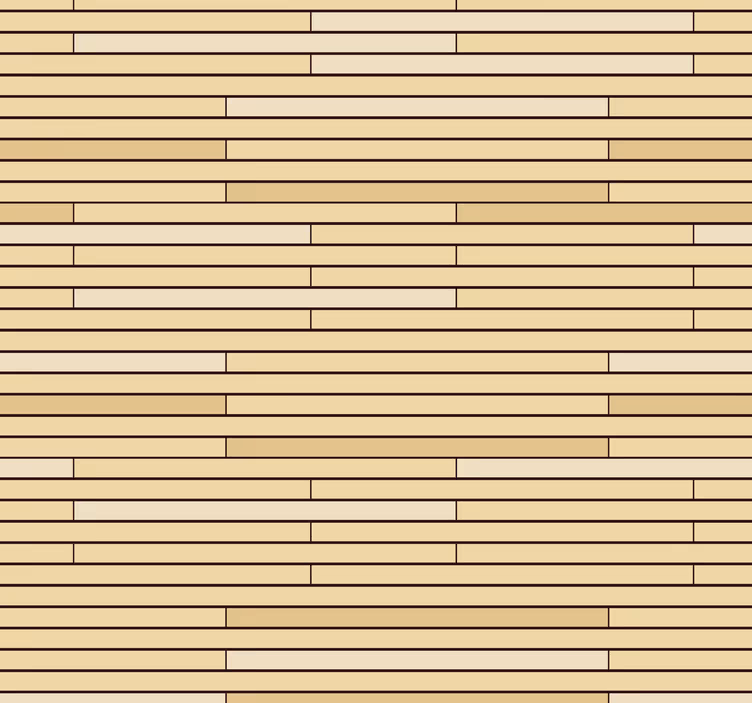 Beige wooden bricks Wood Effect  Wallpaper - TenStickers