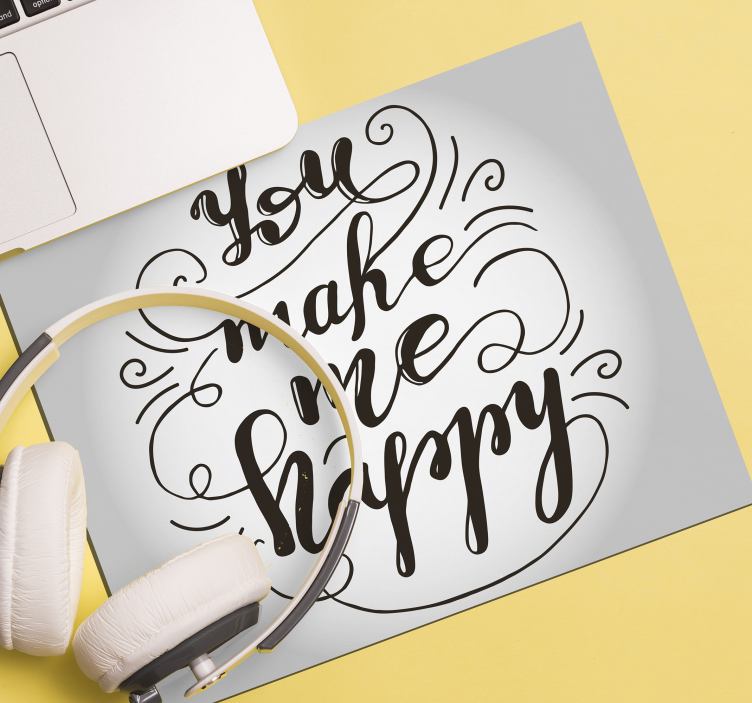 Mouse pad quotes inspired by joyful message art - TenStickers