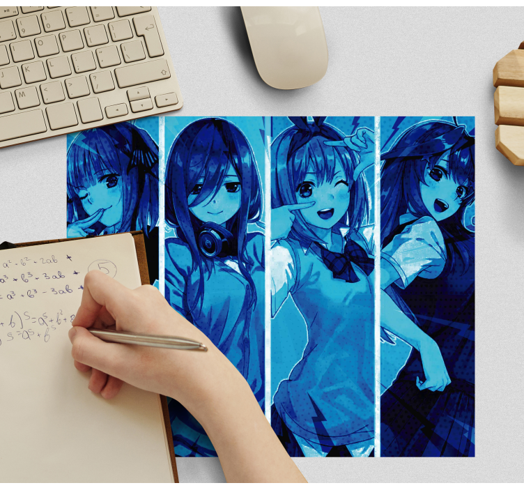 Japanese girl collage gaming anime mouse pad - TenStickers
