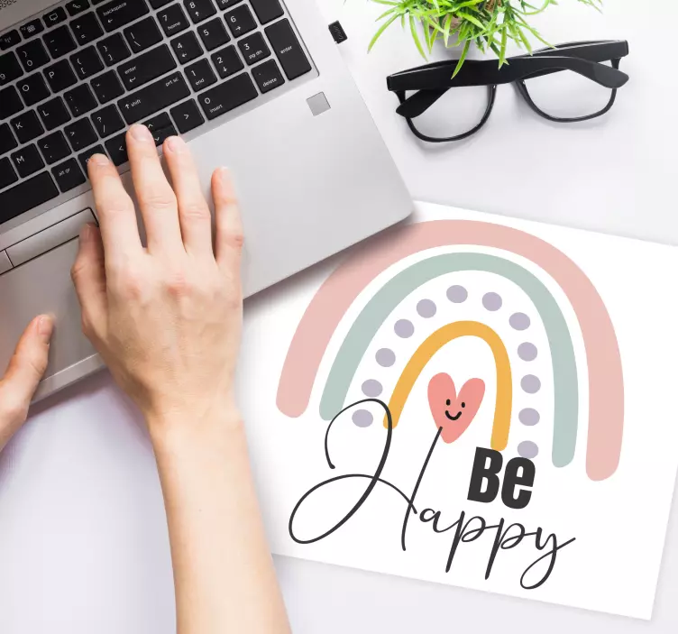 Colorful Rainbow Message original mouse pad - TenStickers