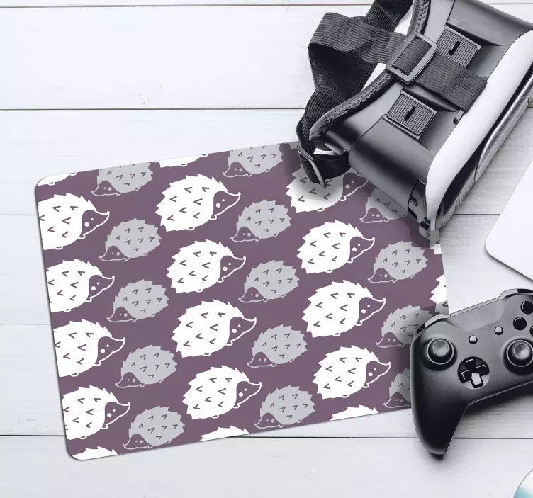 Cute Hedgehog Motif mouse pad pattern - TenStickers
