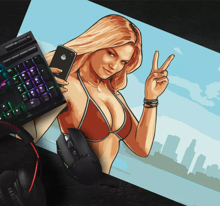GTA Sexy girl gaming mouse pad - TenStickers