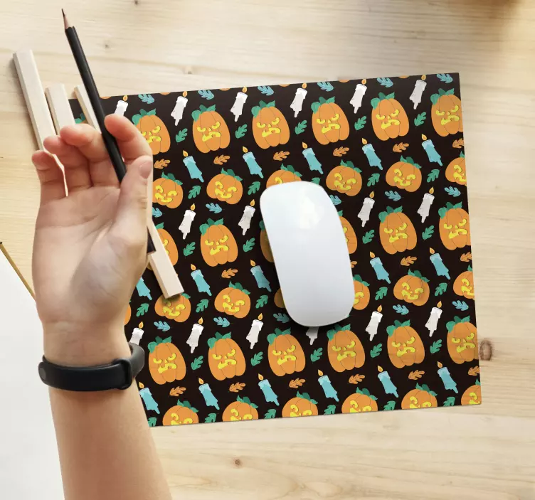 Halloween pumpkin lantern mouse pad - TenStickers