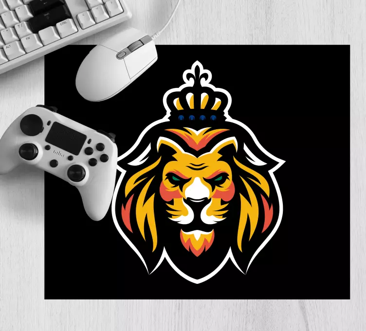 Lion Head with crown more mousepads - TenStickers