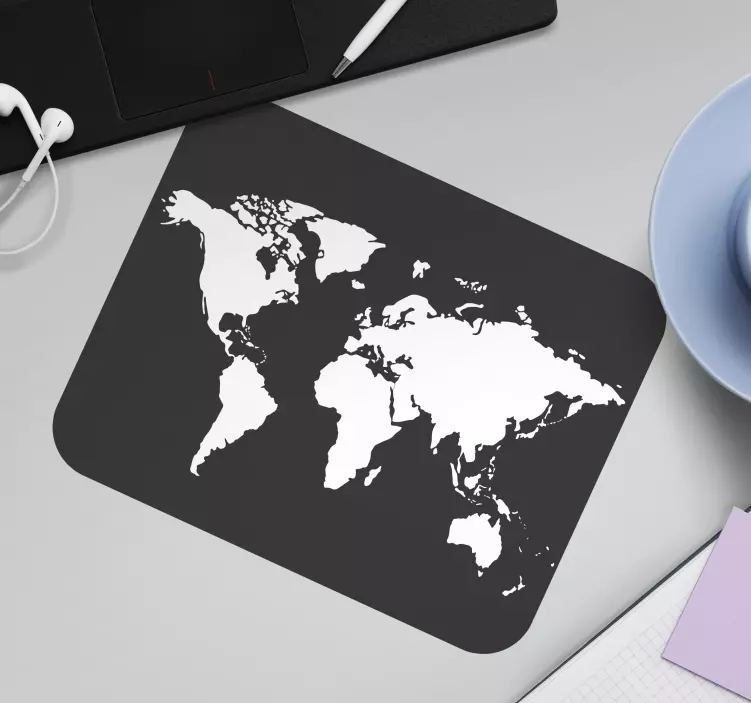 Simple world map original mousepad - TenStickers