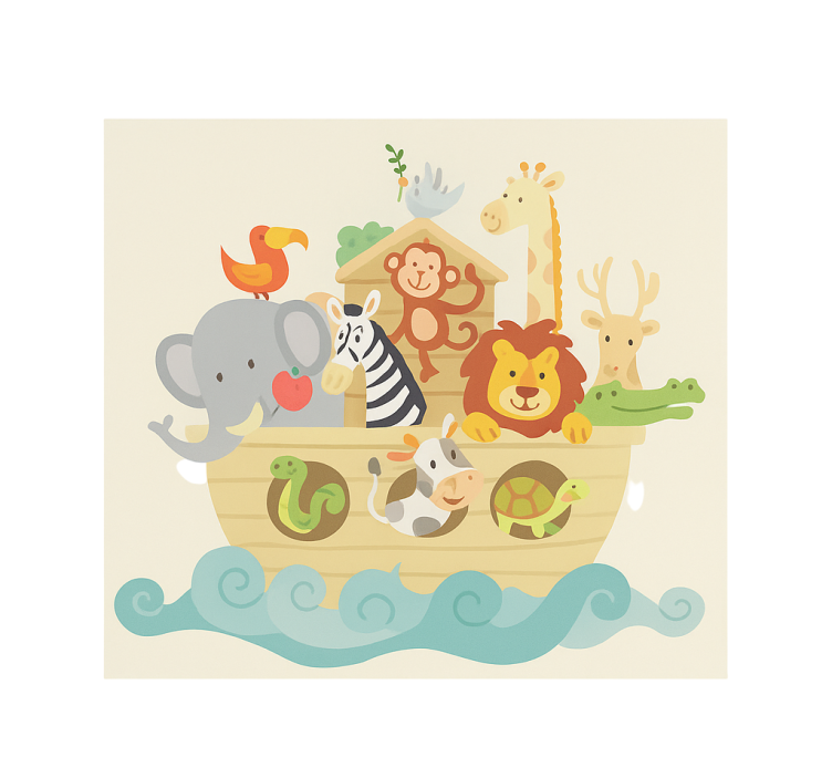 Blind children noah's ark design - TenStickers