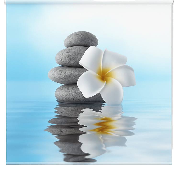 Zen translucent blue bathroom blind - TenStickers