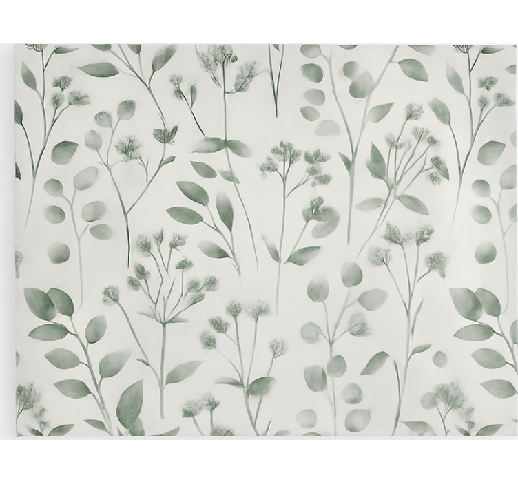 Aquarella elegant leaves blind kitchen - TenStickers