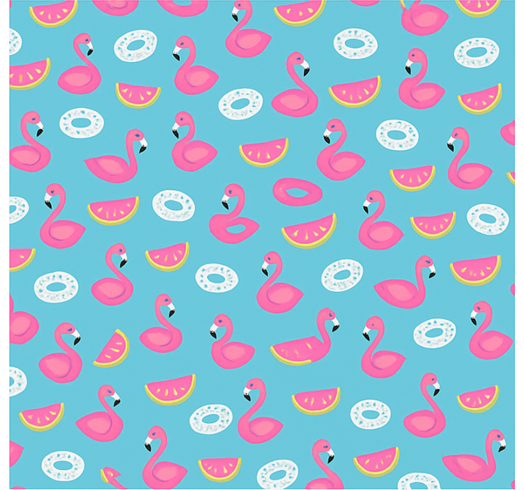 Blue flamingo print blind children - TenStickers