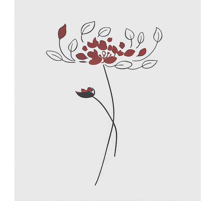 Minimalist botanical sketch blind children - TenStickers