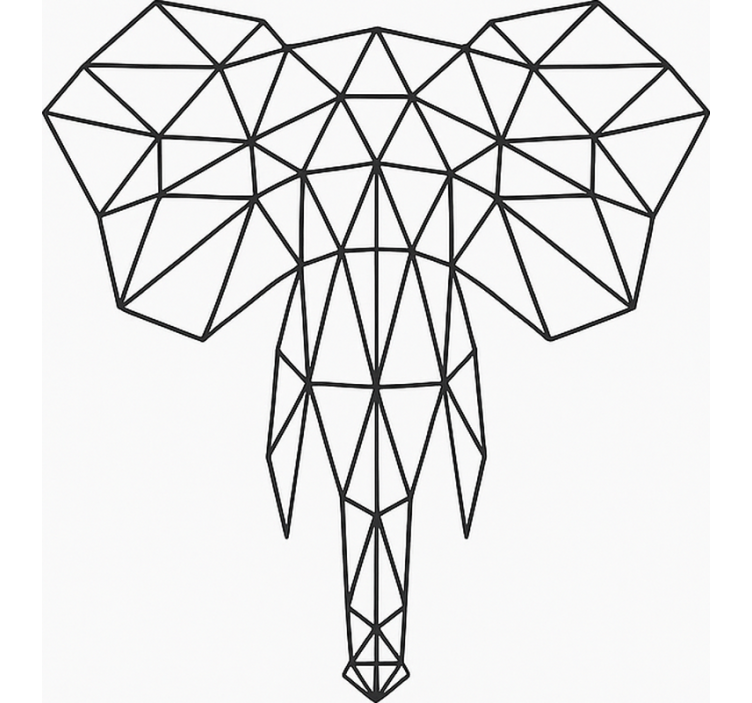 Modern geometric elephant blind teens - TenStickers