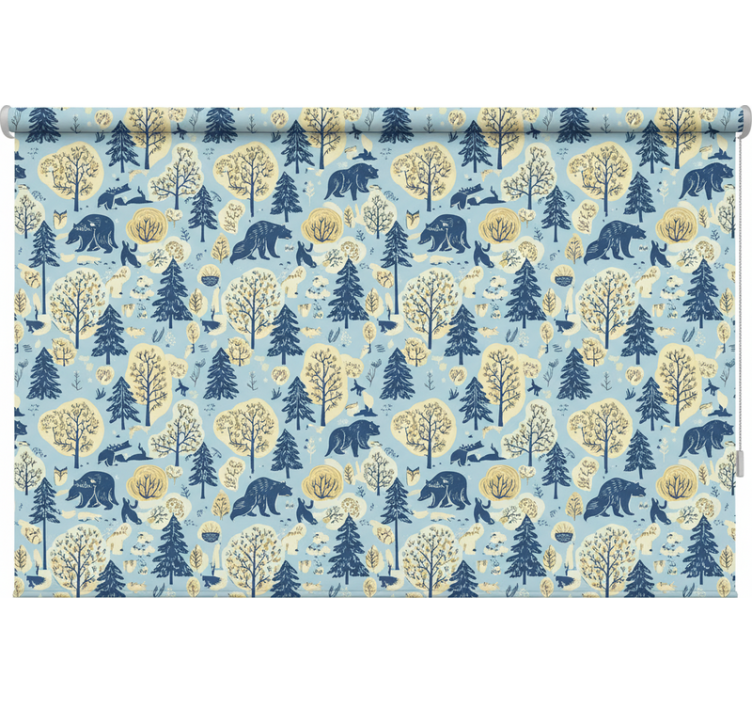 Scandinavian blind bear in scandinavian woods - TenStickers
