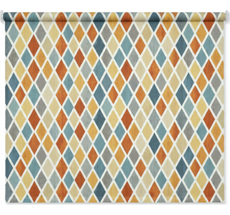 Cascading colourful diamonds scandinavian blind - TenStickers