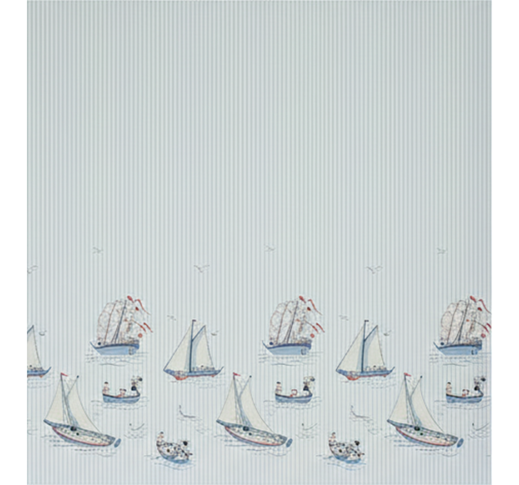 Scandinavian blind ocean blue sailing ships - TenStickers